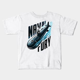 Submarine, Naval Fury Kids T-Shirt